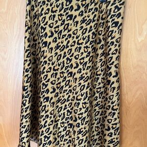 Leopard Print Mid Length Women's Skirt